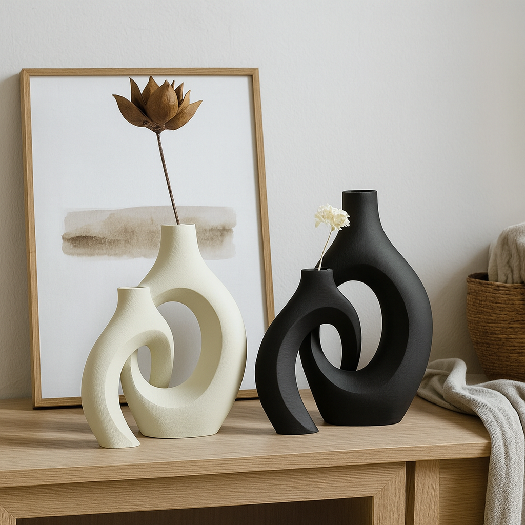 Bohemian Art Vase Set – Handcrafted Home & Office Decor