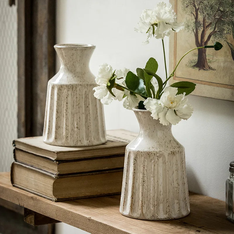 Vintage Ceramic Vase – Rustic Home & Floral Arrangement Accent