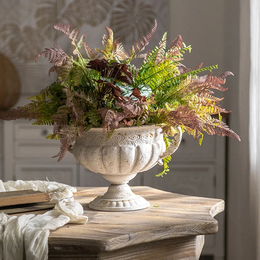 European Retro Iron Flower Pot - Vintage Trophy Decor - TASTELYVASE