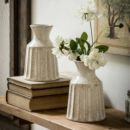 Vintage Ceramic Vase – Rustic Home & Floral Arrangement Accent