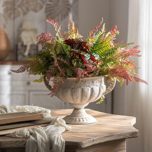 Antique Iron Vase – French Romantic Trophy Design